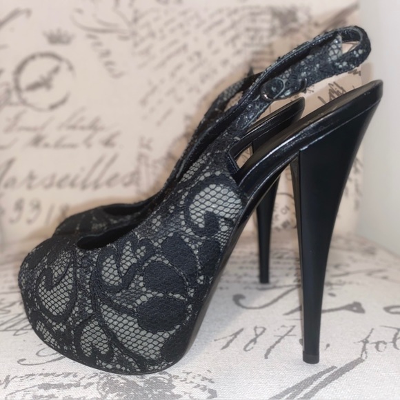 Sexy Monro Lace Giuseppe Zanotti Peep toe stiletto - Picture 2 of 16